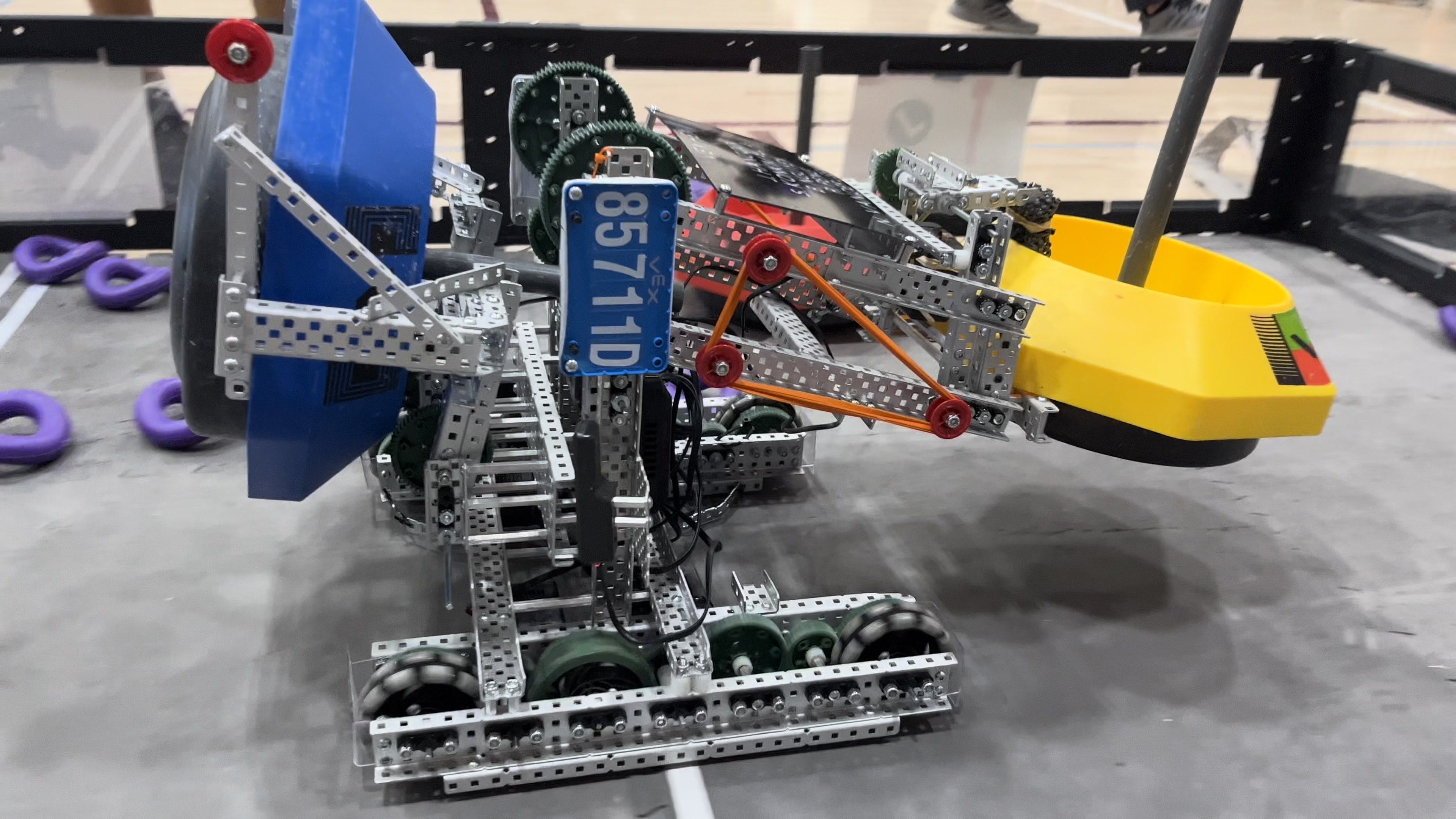 Junior year robot during 2022 states competition