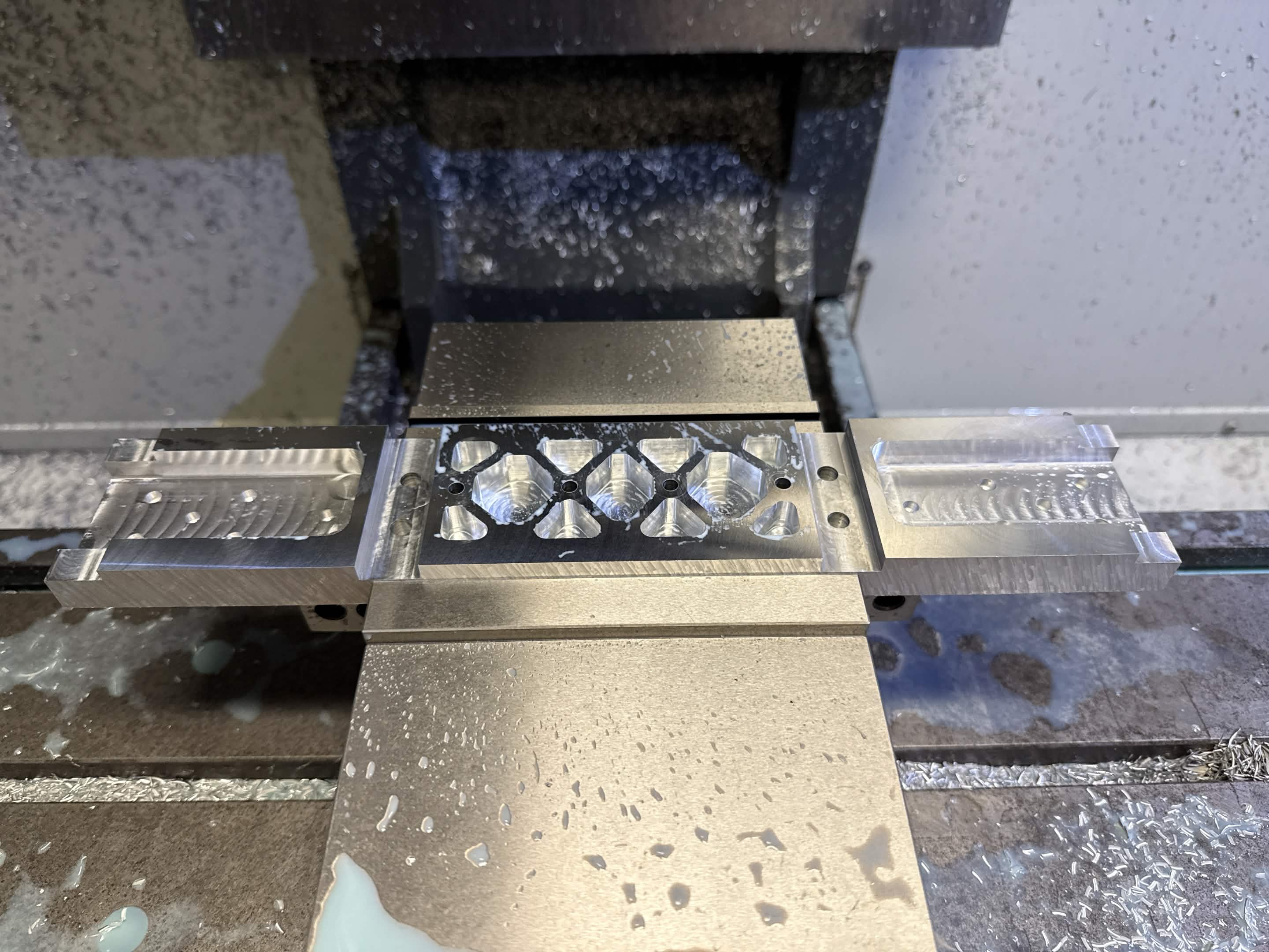 CNC milling the back wall