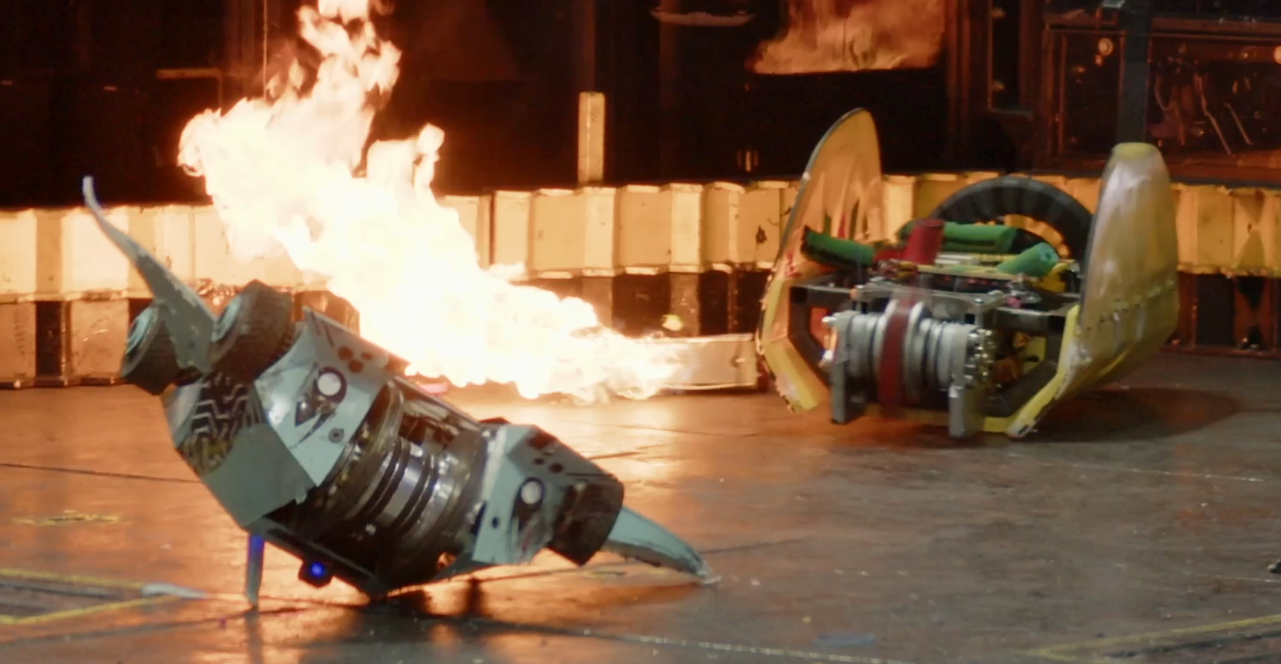 Flamethrower during BattleBots competition