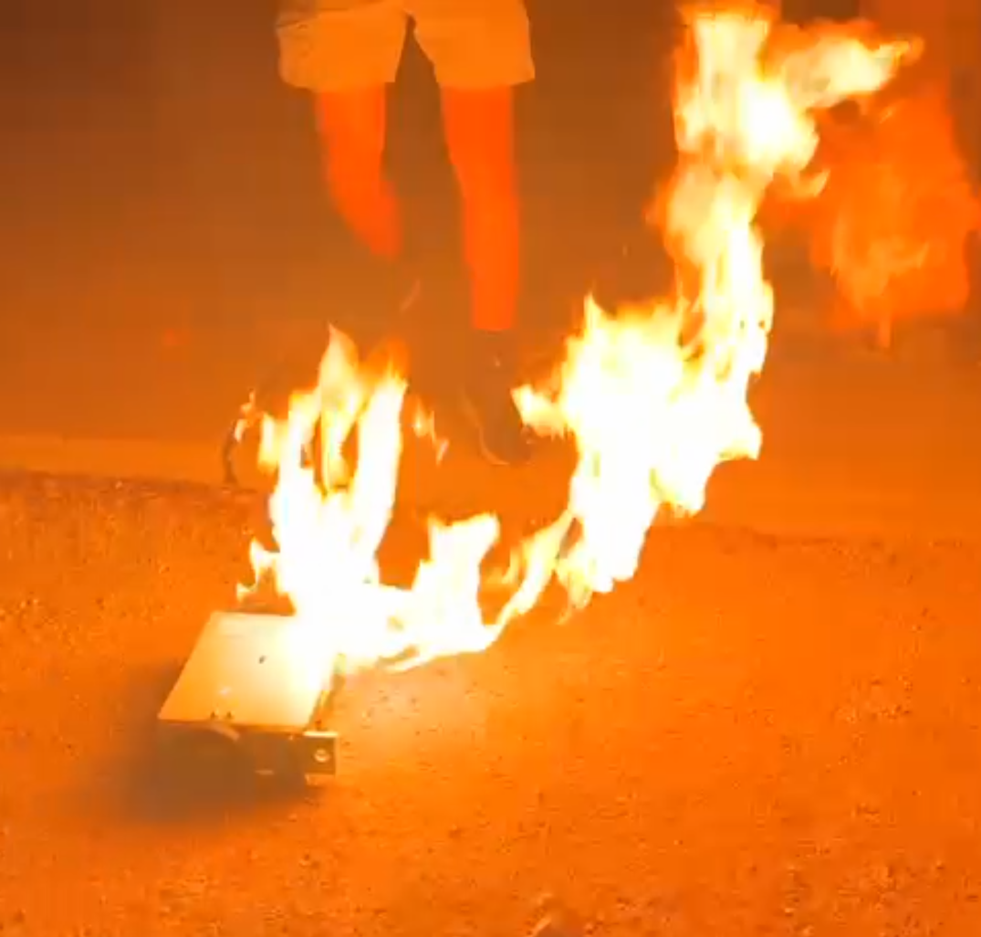Testing flamethrower🔥