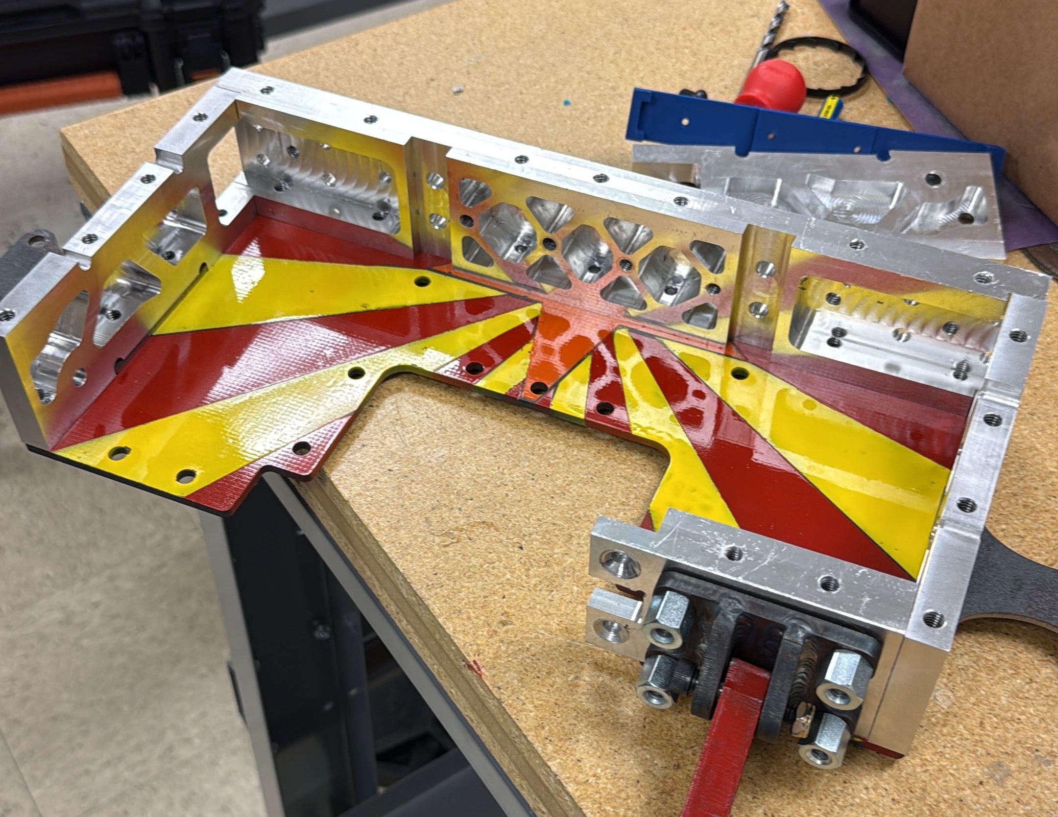 Halfway through manufacturing! (It was a week before competition)
