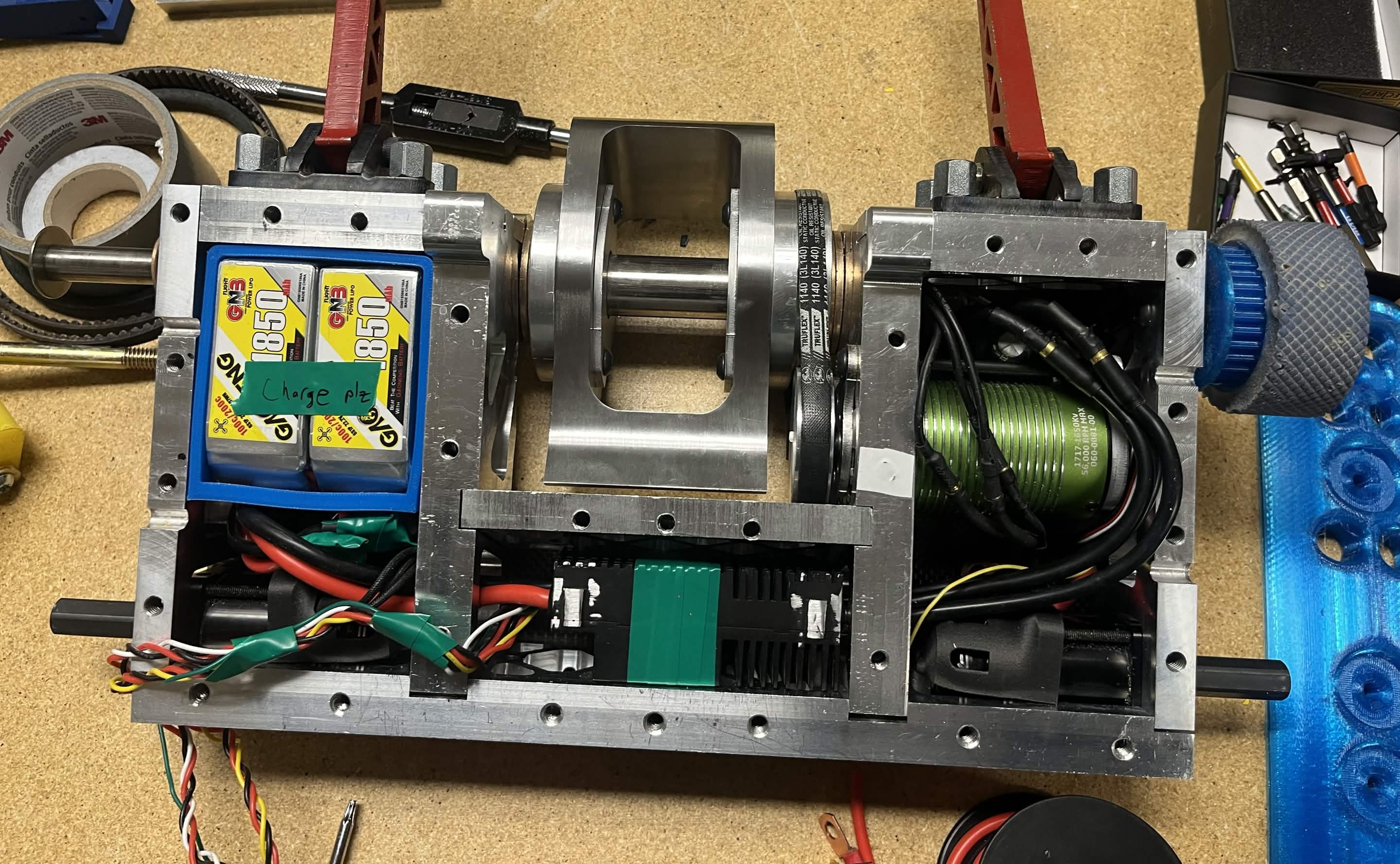 Fitting electrical harness into the completed frame