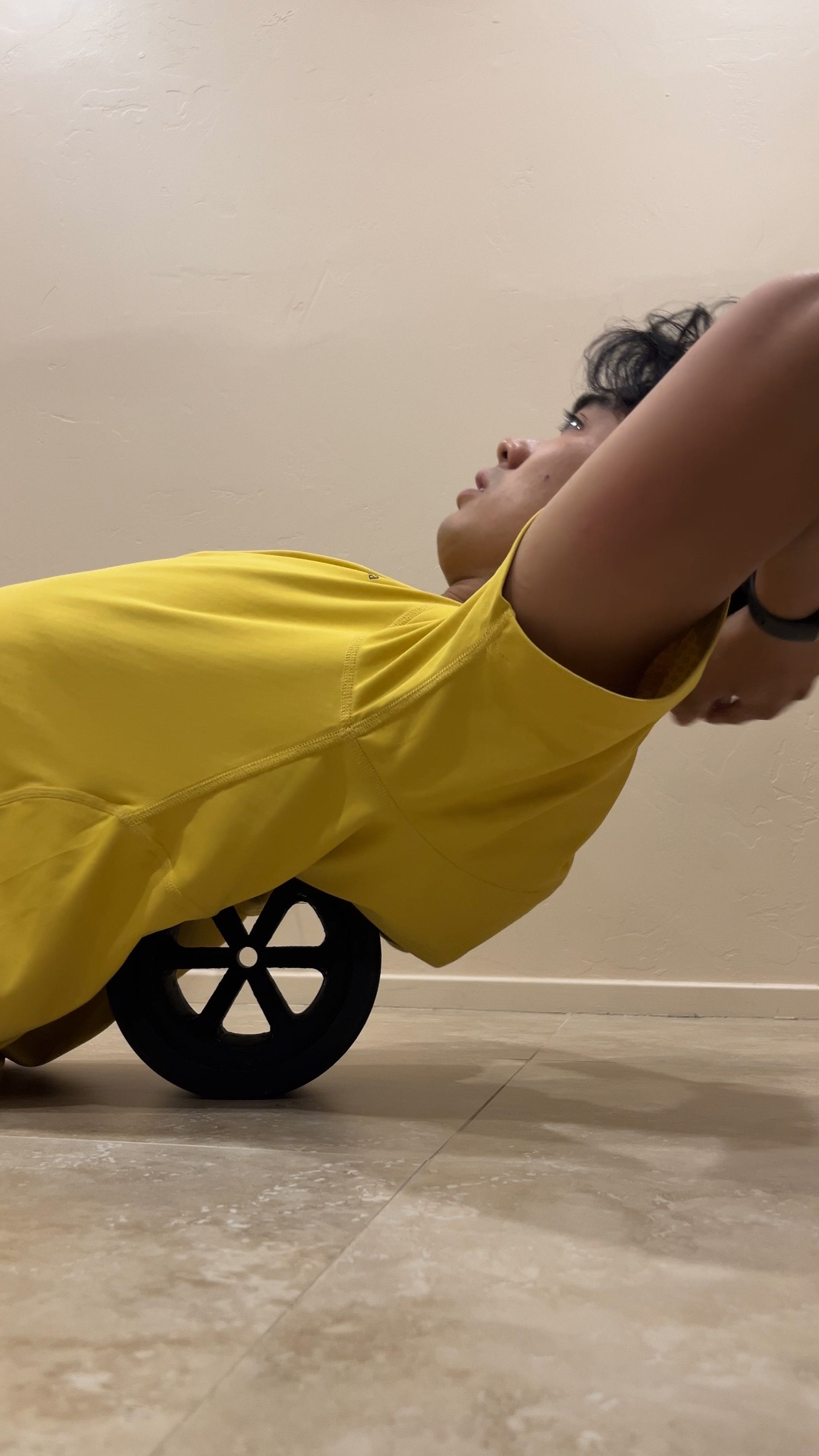 Fun picture of me using the back roller